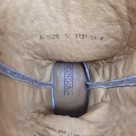 Corral Boots Youth 5 Brown Wing Cross Western Cowboy Leather Snip Toe Rodeo - Picture 10 of 13